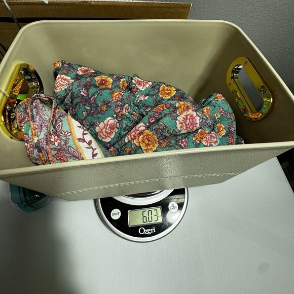 LC Lauren Conrad Green Pink floral BoHo peasant top Plus size XXL Tie Neck E U C - Picture 9 of 9